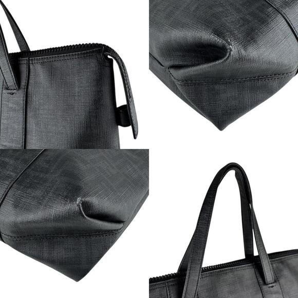 Fendi Men's PVC Coated Canvas Shoulder Bag, Black, z8068